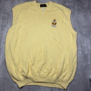 Vintage Peter Scott Royal Lytham & St. Annes Golf Club Knit Sweater Vest Fits XL